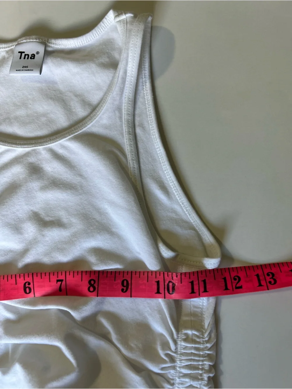 TNA White Ruched Tank Mini Dress - Picture 8 of 9
